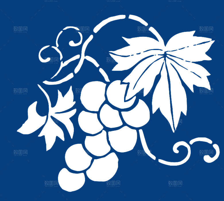 中式传统青花瓷花纹纹样图案