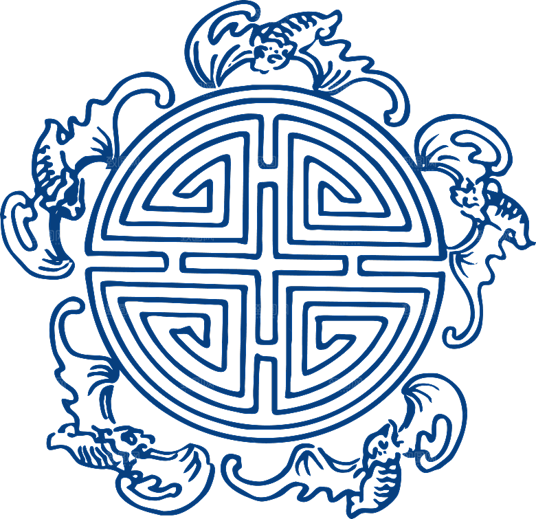 中式传统青花瓷花纹纹样图案
