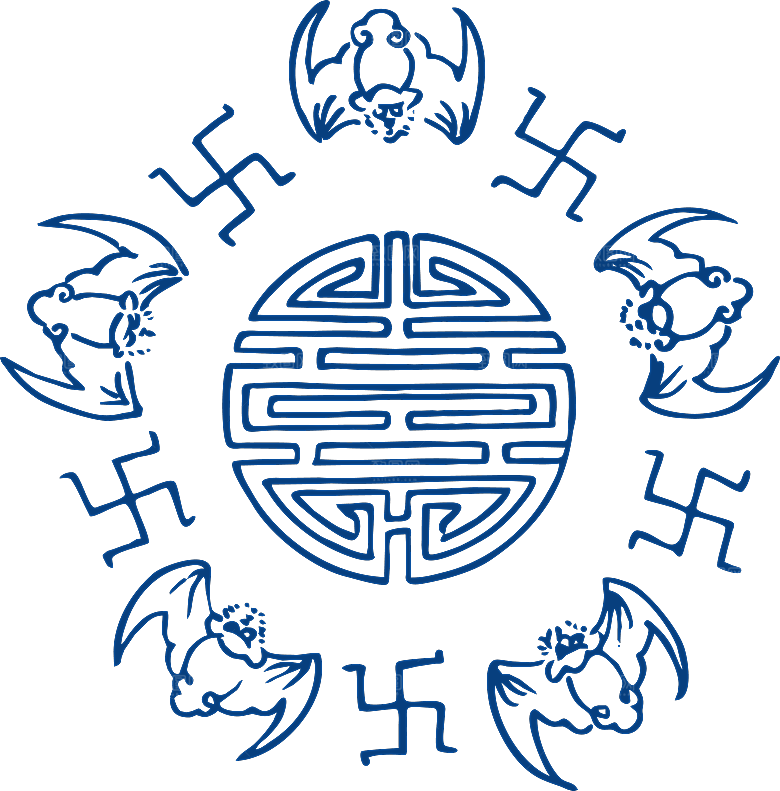 中式传统青花瓷花纹纹样图案