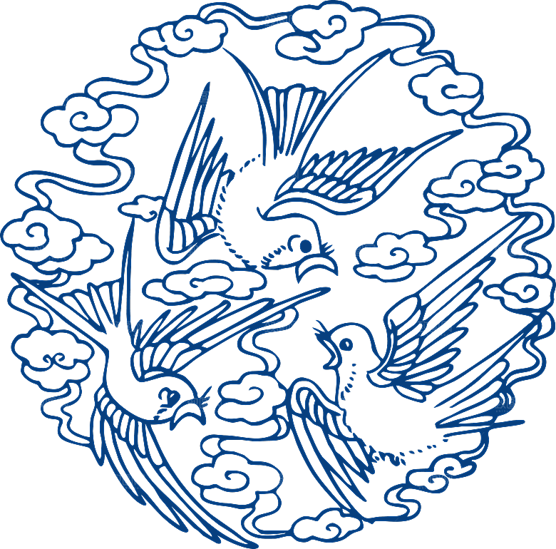 中式传统青花瓷花纹纹样图案