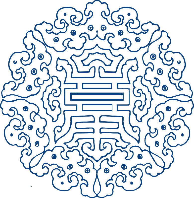 中式传统青花瓷花纹纹样图案
