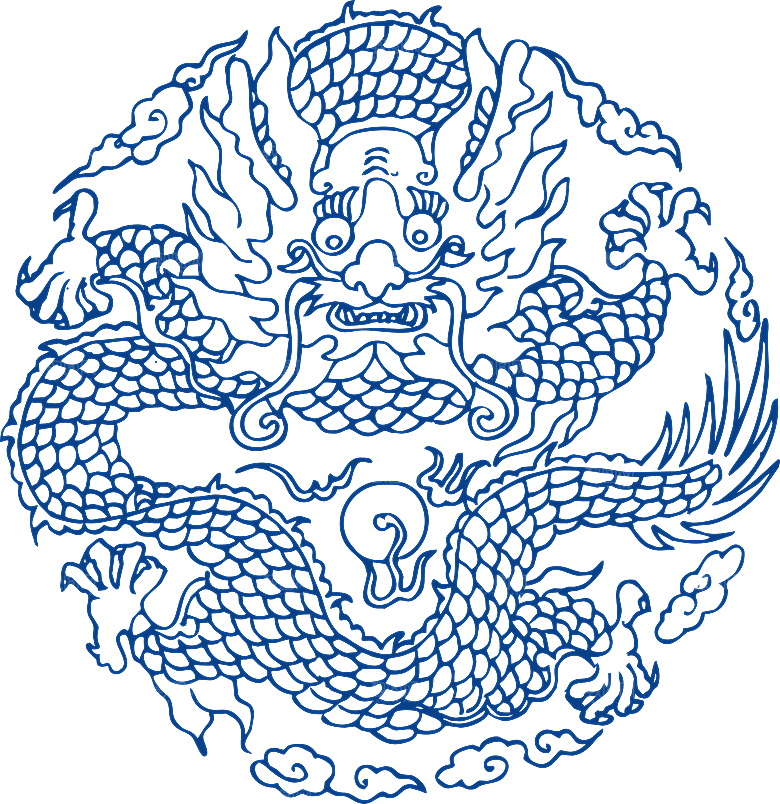 中式传统青花瓷花纹纹样图案