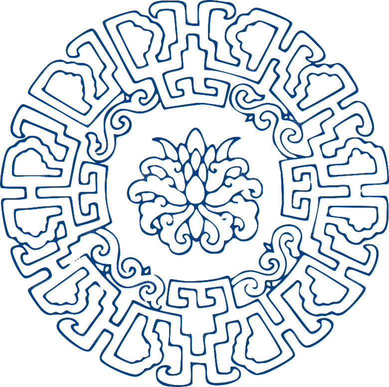 中式传统青花瓷花纹纹样图案