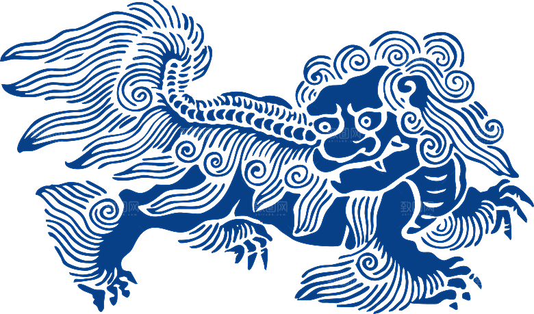中式传统青花瓷花纹纹样图案