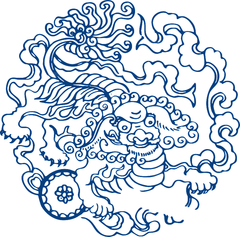 中式传统青花瓷花纹纹样图案