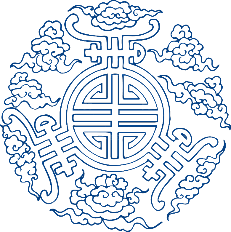 中式传统青花瓷花纹纹样图案