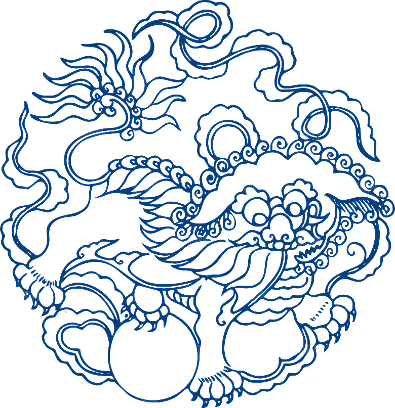 中式传统青花瓷花纹纹样图案