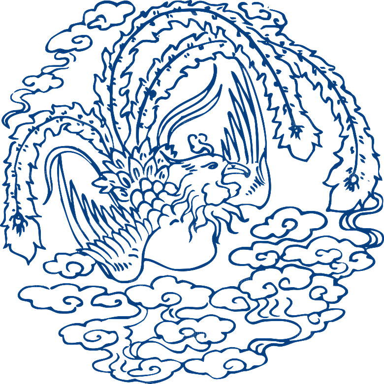 中式传统青花瓷花纹纹样图案