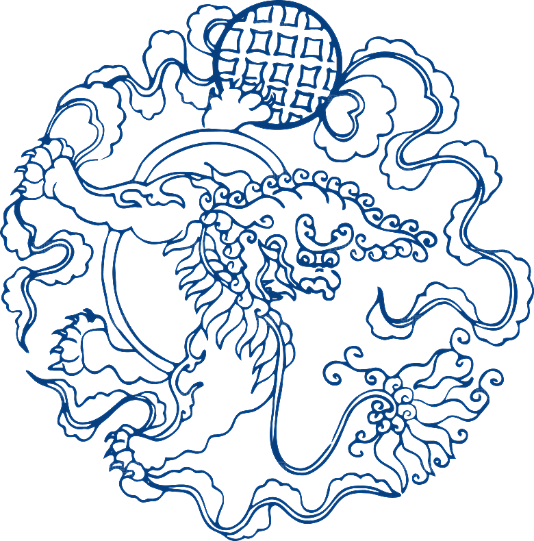中式传统青花瓷花纹纹样图案