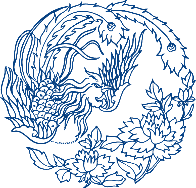 中式传统青花瓷花纹纹样图案