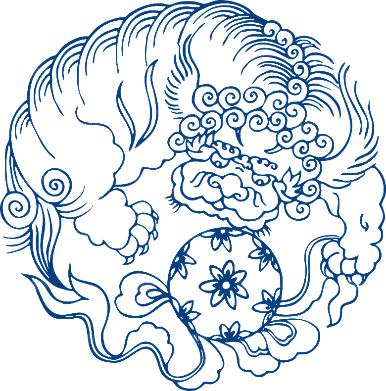 中式传统青花瓷花纹纹样图案