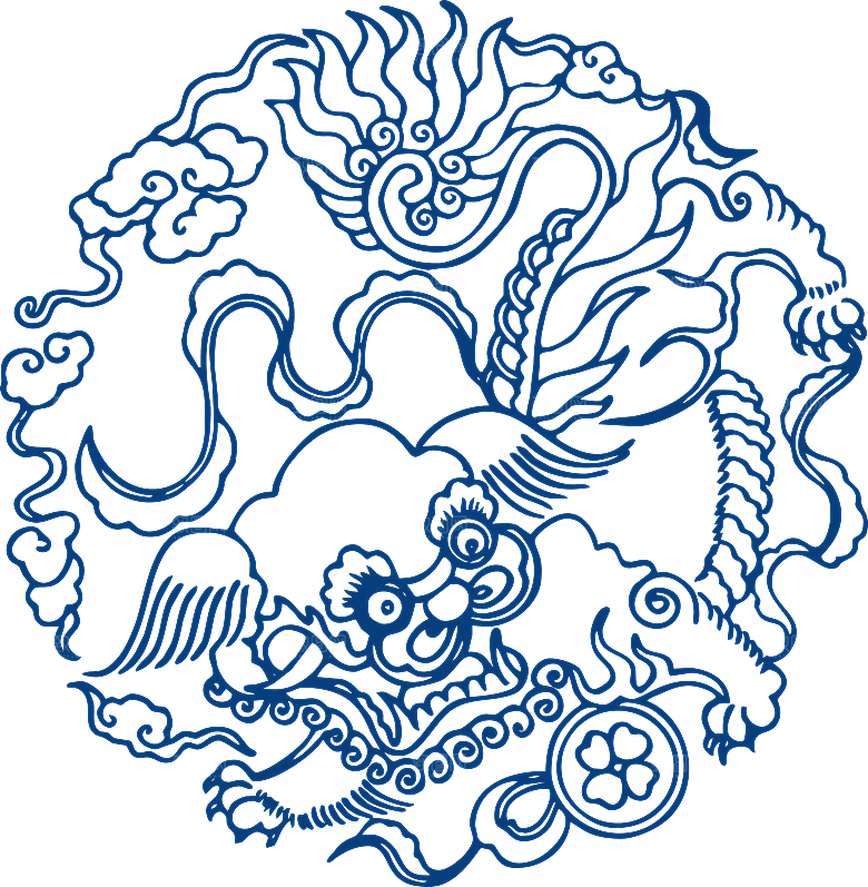 中式传统青花瓷花纹纹样图案