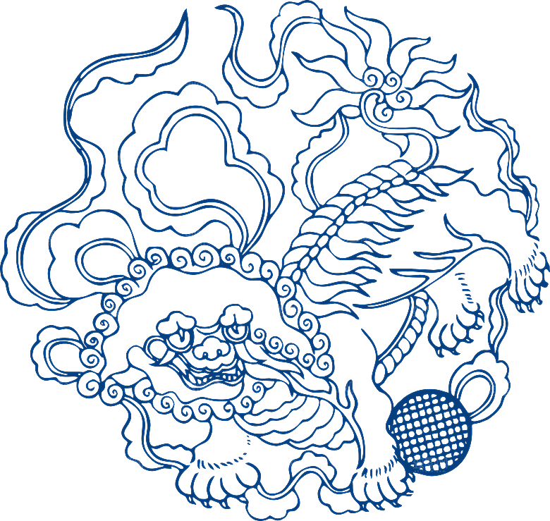 中式传统青花瓷花纹纹样图案