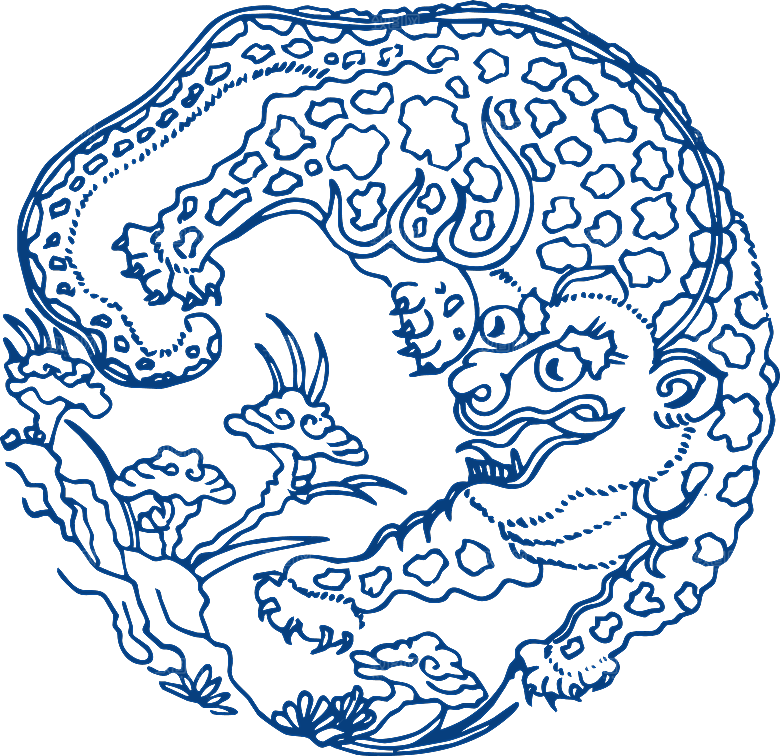 中式传统青花瓷花纹纹样图案