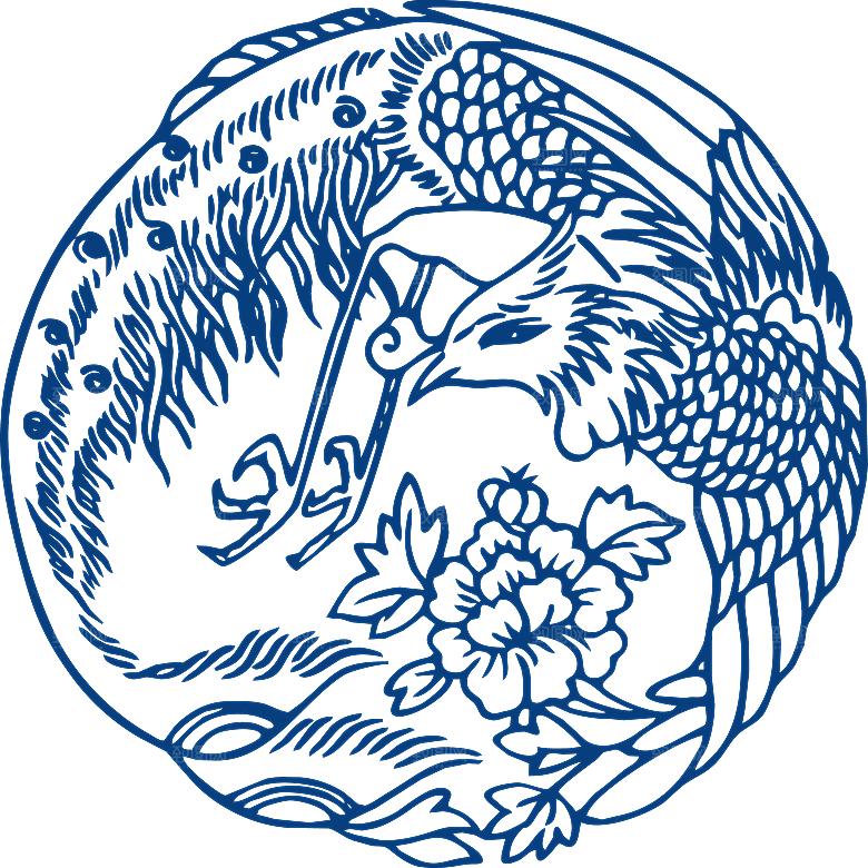 中式传统青花瓷花纹纹样图案