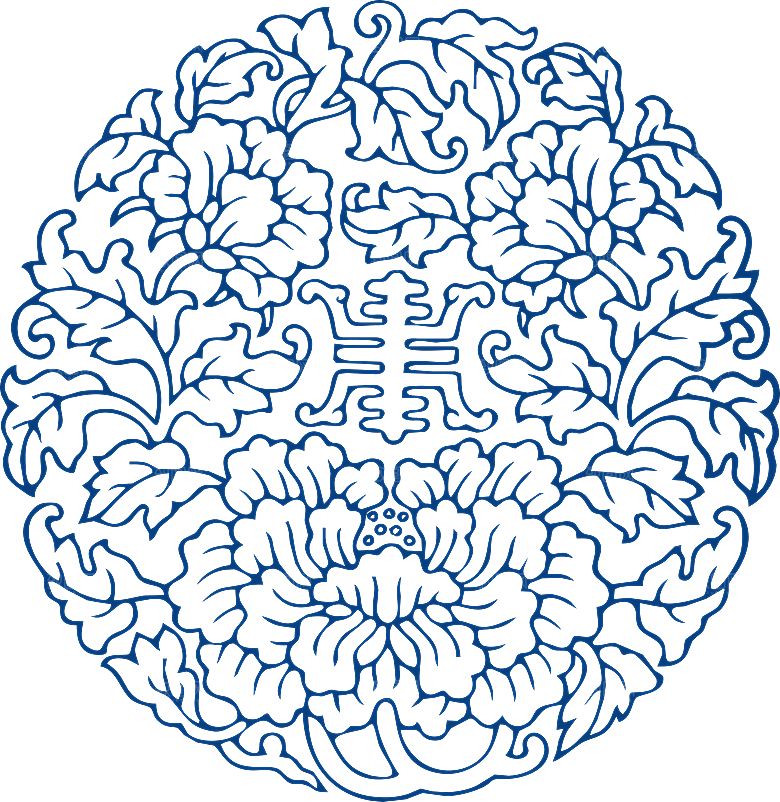 中式传统青花瓷花纹纹样图案