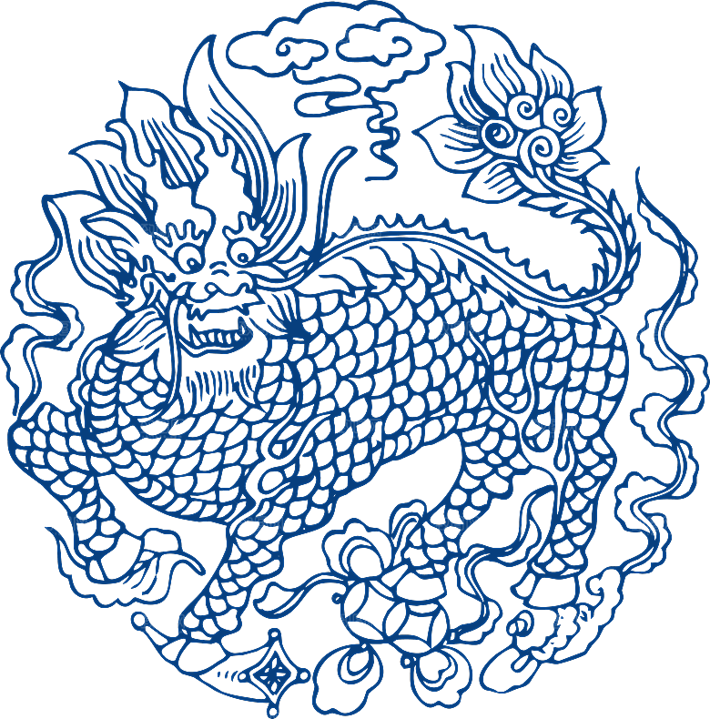 中式传统青花瓷花纹纹样图案