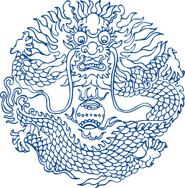 中式传统青花瓷花纹纹样图案