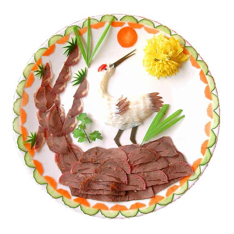 创意食物美食简约大气元素