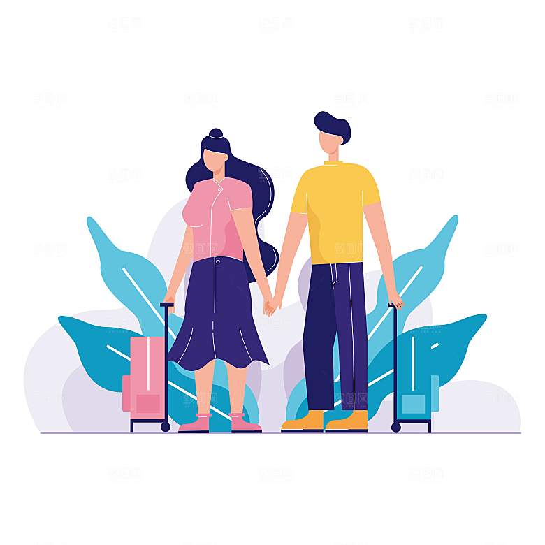 互联网扁平商务金融卡通人物办公场景插画