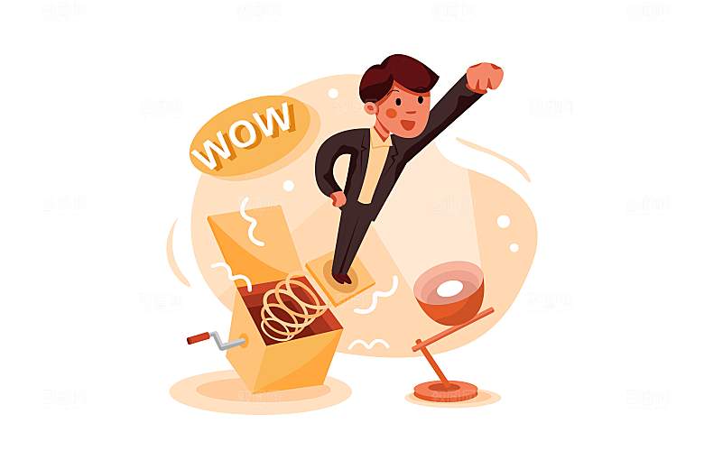 互联网扁平商务金融卡通人物办公场景插画