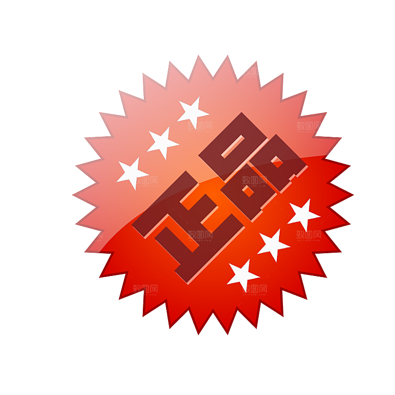 促销标签免扣设计素材