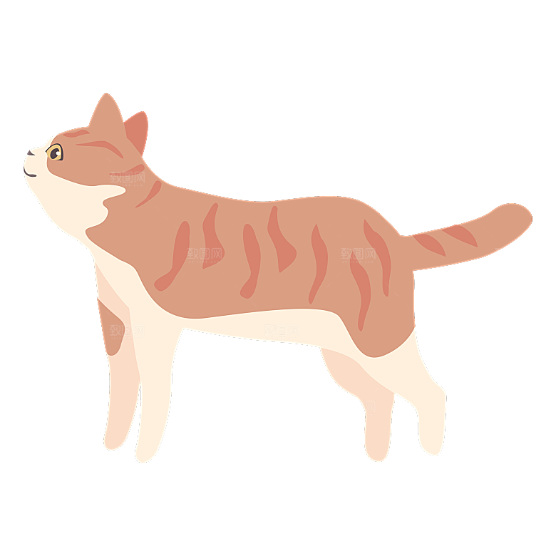 可爱卡通宠物猫咪插画手绘元素