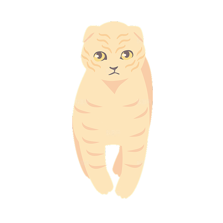 可爱卡通宠物猫咪插画手绘元素