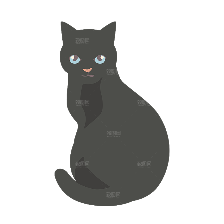 可爱卡通宠物猫咪插画手绘元素