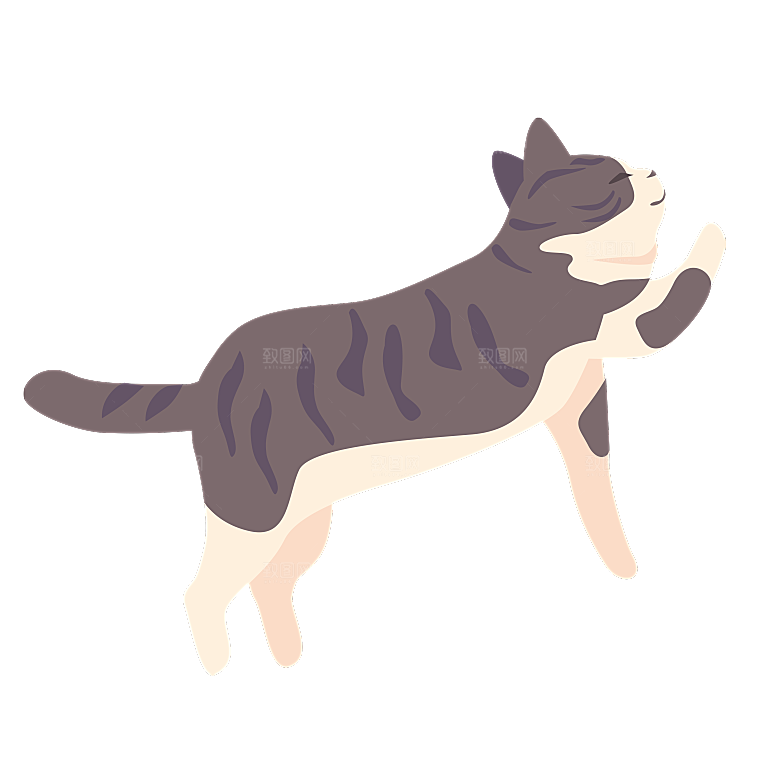 可爱卡通宠物猫咪插画手绘元素