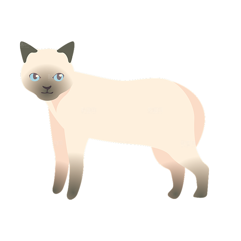 可爱卡通宠物猫咪插画手绘元素