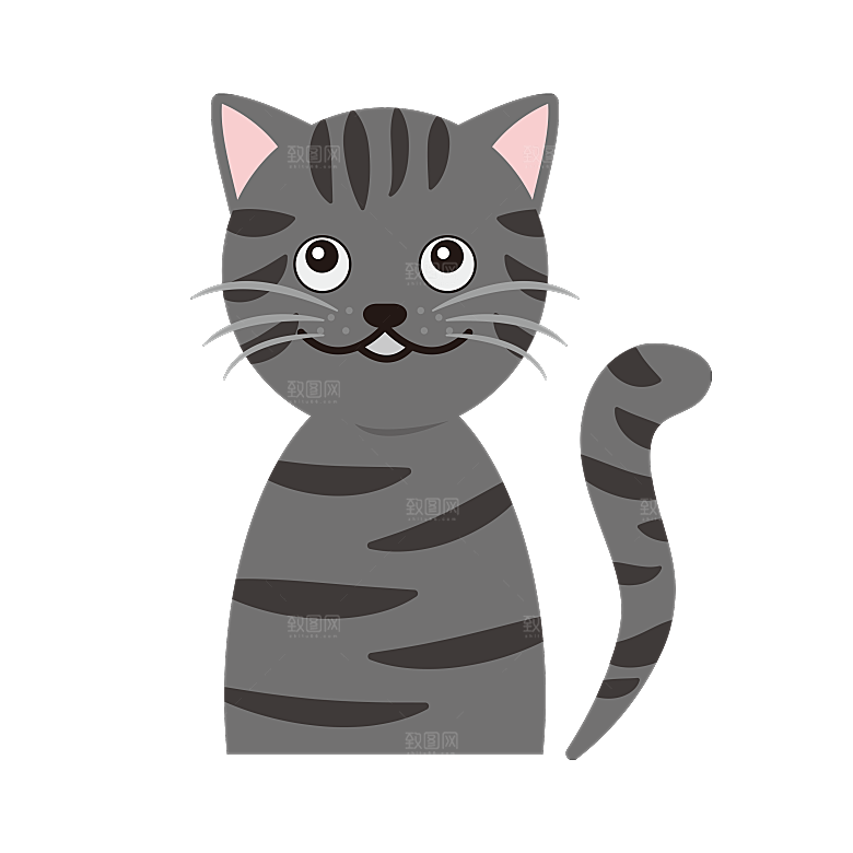 可爱卡通宠物猫咪插画手绘元素