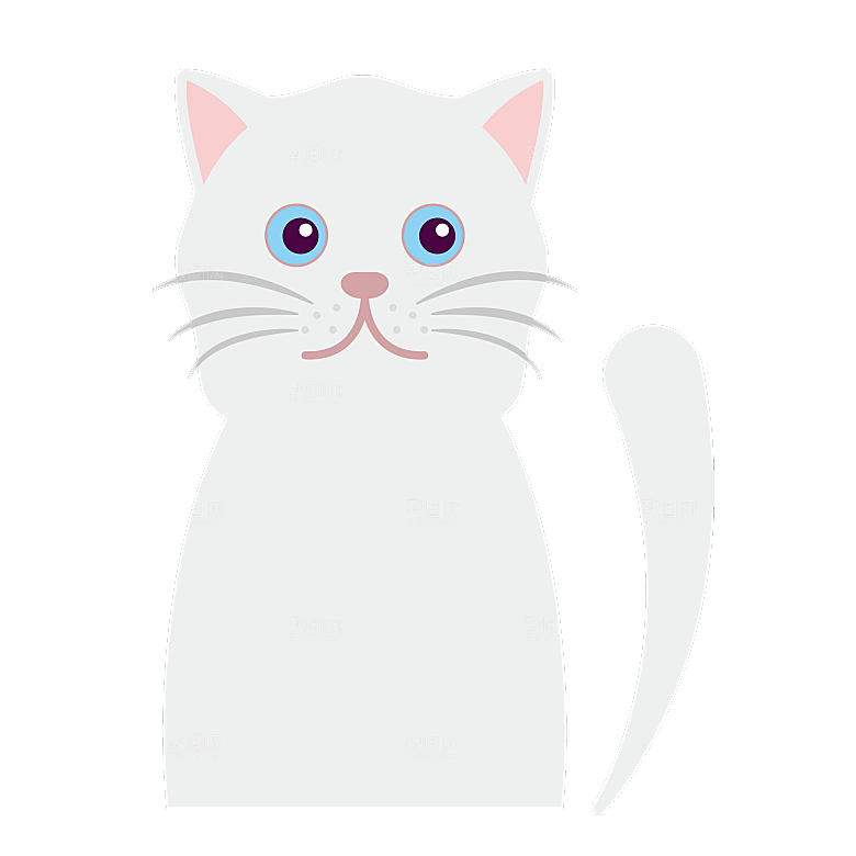 可爱卡通宠物猫咪插画手绘元素