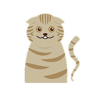 可爱卡通宠物猫咪插画手绘元素