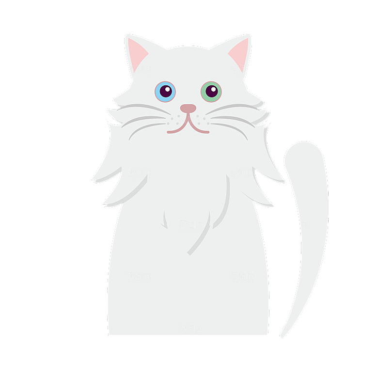 手绘动物猫贴图图案免扣素材