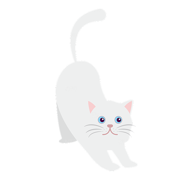手绘动物猫贴图图案免扣素材