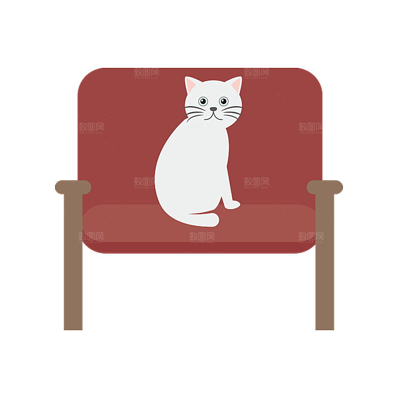 手绘动物猫贴图图案免扣素材