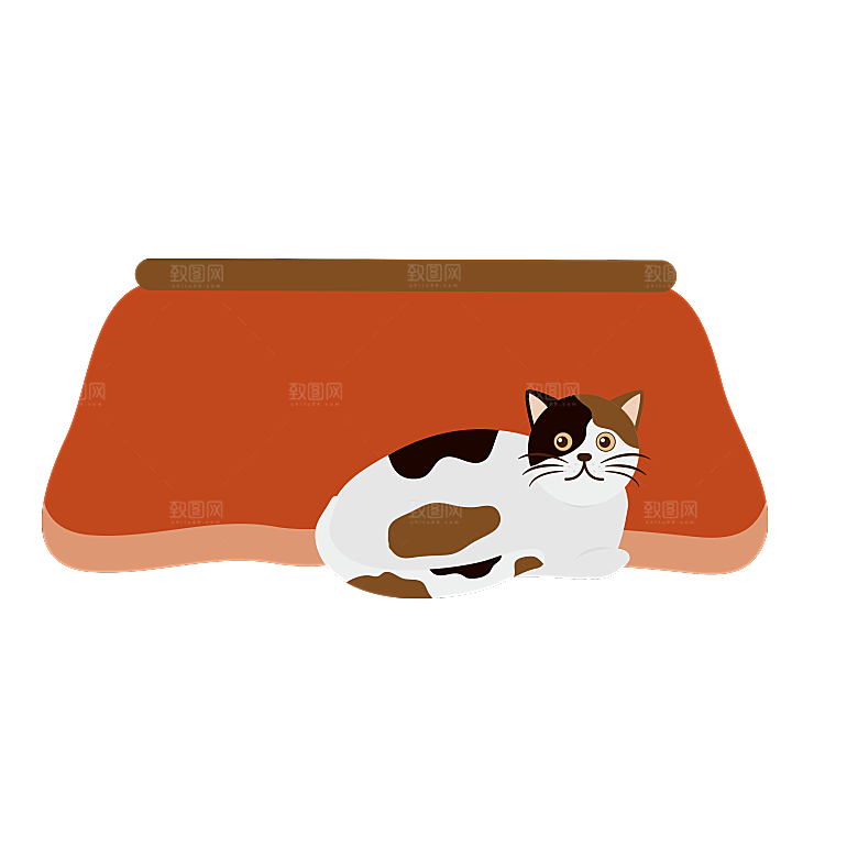 手绘动物猫贴图图案免扣素材