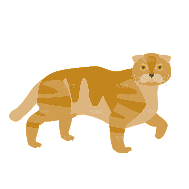 可爱卡通宠物猫咪插画手绘元素