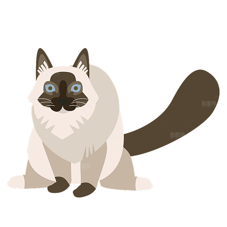 可爱卡通宠物猫咪插画手绘元素
