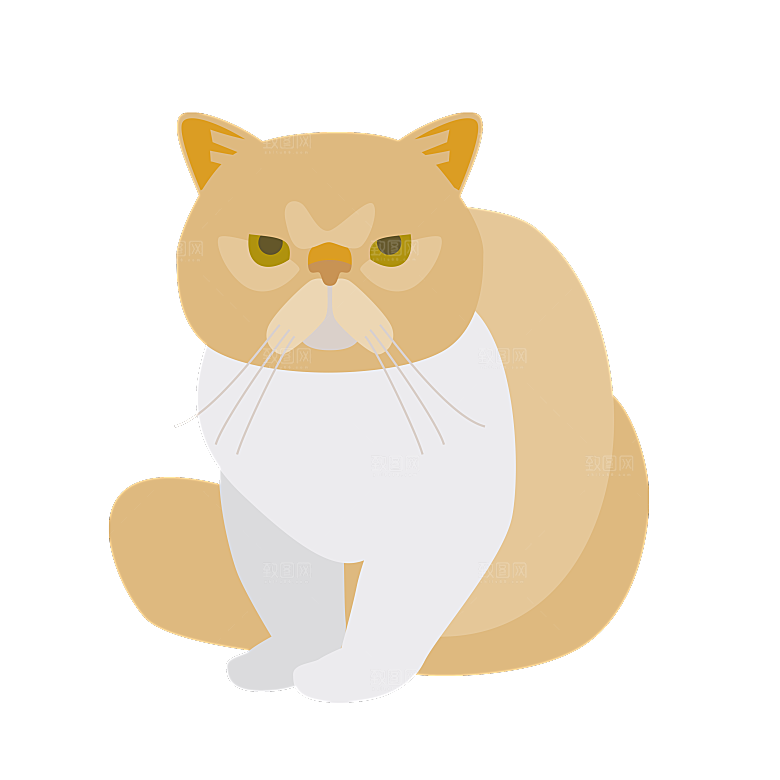 可爱卡通宠物猫咪插画手绘元素