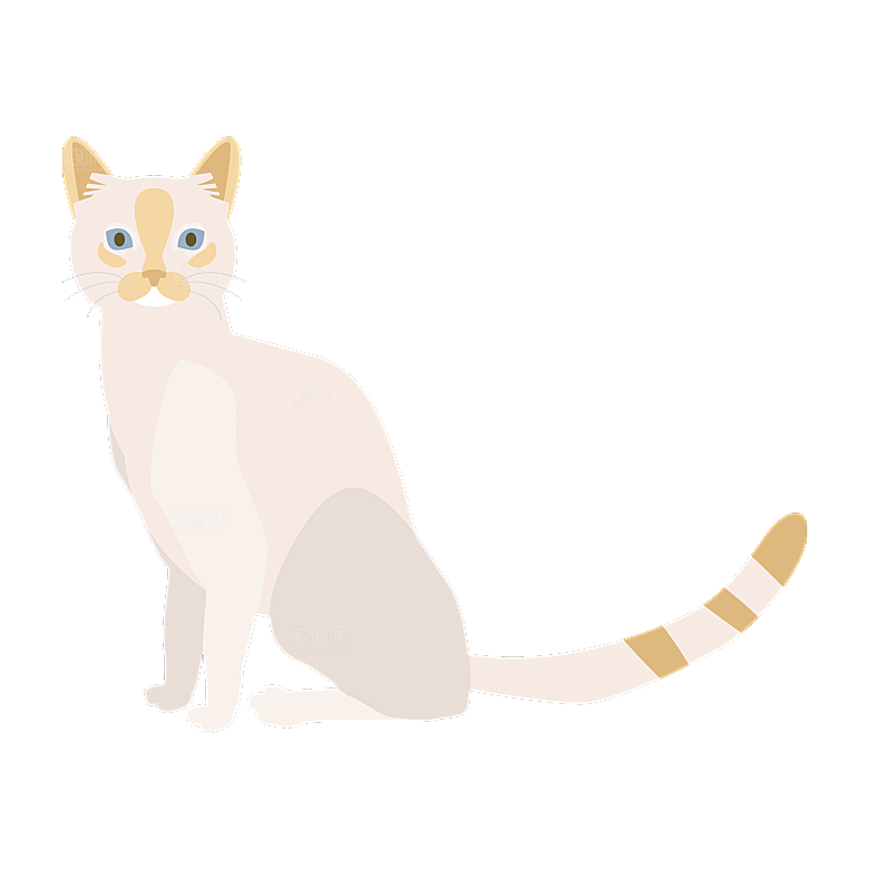 可爱卡通宠物猫咪插画手绘元素