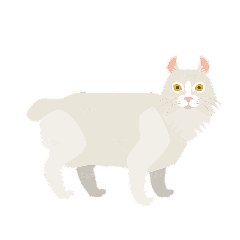 可爱卡通宠物猫咪插画手绘元素