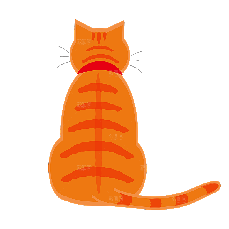 手绘动物猫贴图图案免扣素材