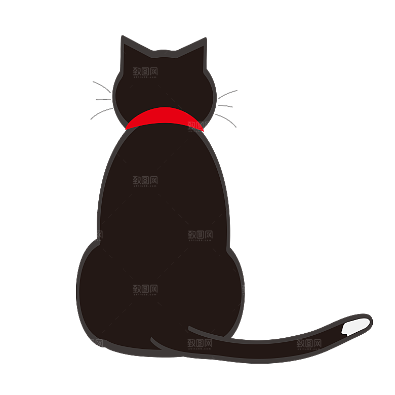 手绘动物猫贴图图案免扣素材