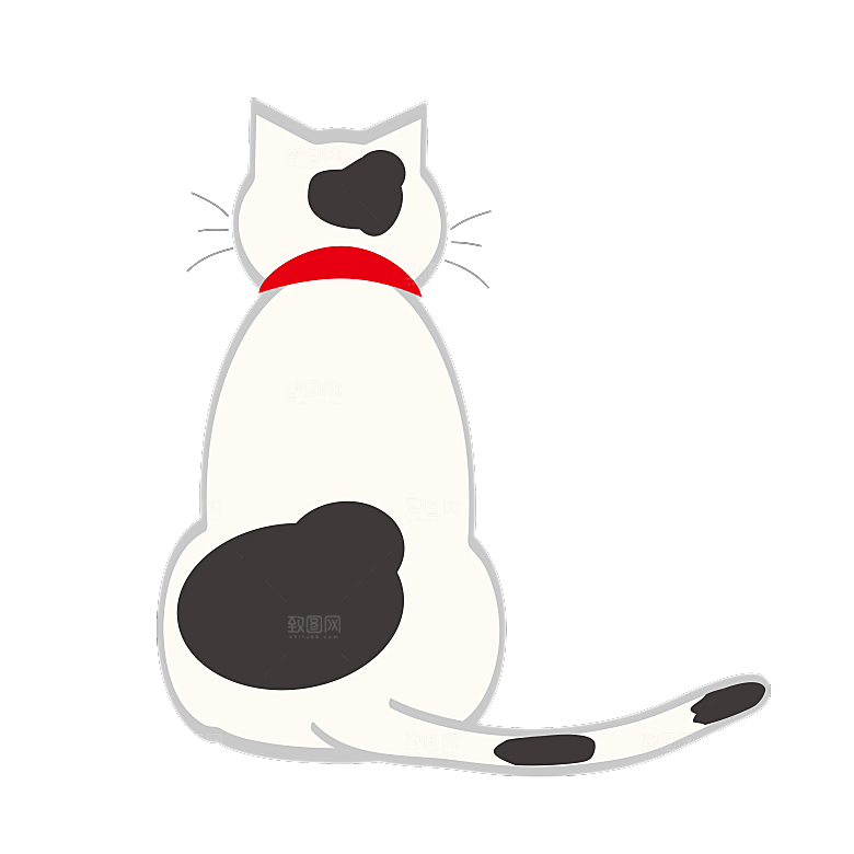 手绘动物猫贴图图案免扣素材