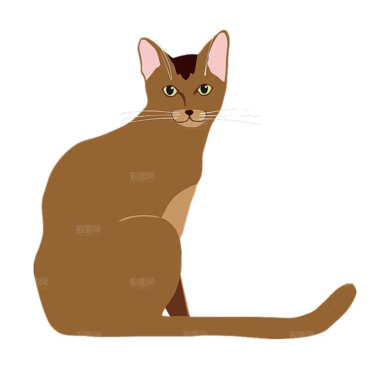 可爱卡通宠物猫咪插画手绘元素