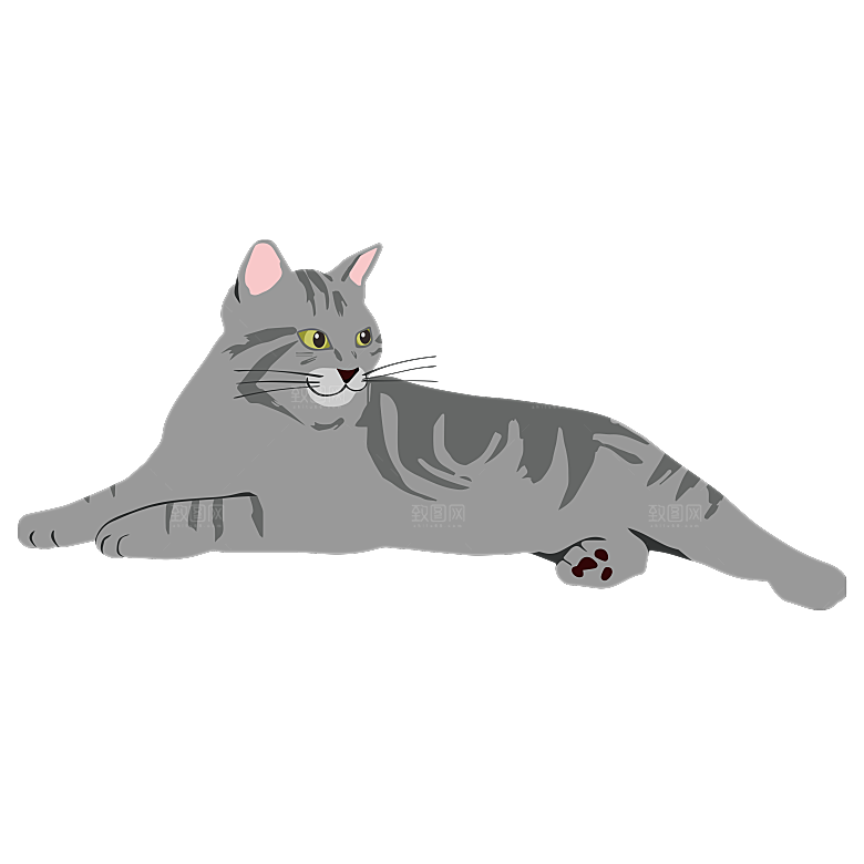可爱卡通宠物猫咪插画手绘元素