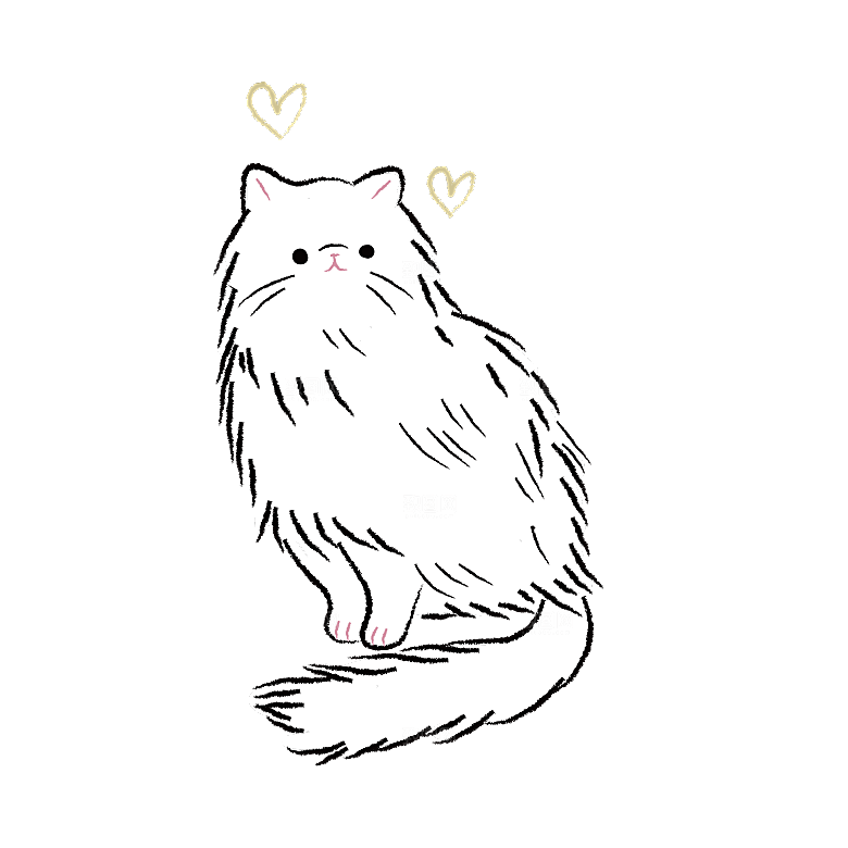 可爱卡通宠物猫咪插画手绘元素