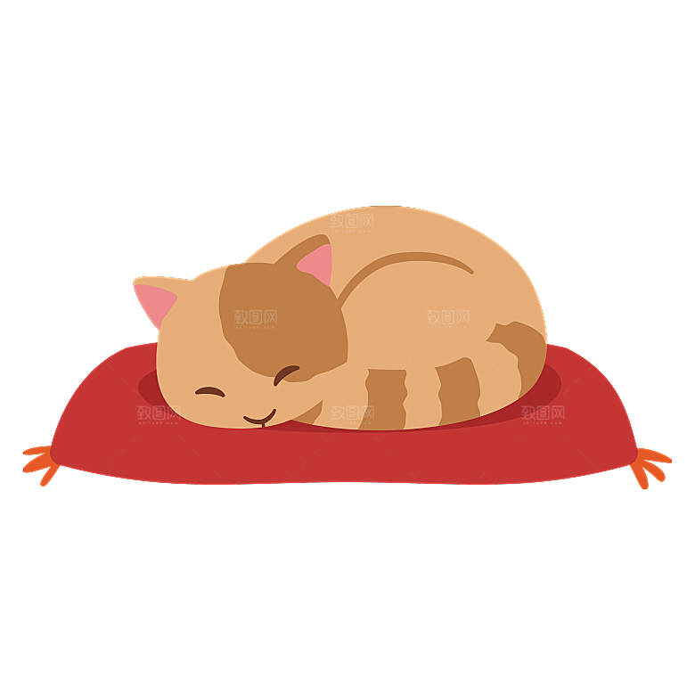 可爱卡通宠物猫咪插画手绘元素